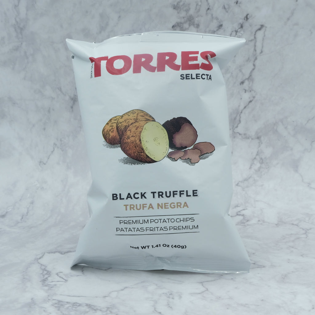 Torres Premium Potato Chips Black Truffle 1.41oz/40g - Patatas